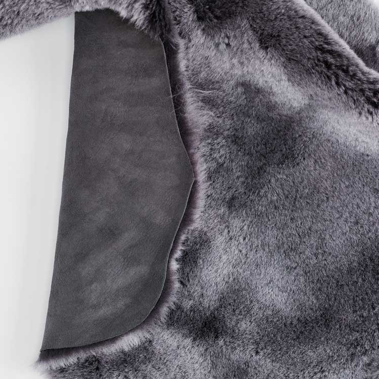 Quad Shearling Throw in Graphite - Image 6